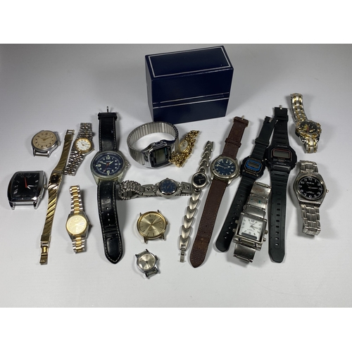 630 - A MIXED LOT OF VINTAGE WATCHES TO INCLUDE GUCCI, SEIKO, SEKONDA ETC