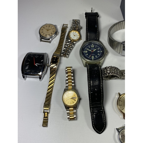 630 - A MIXED LOT OF VINTAGE WATCHES TO INCLUDE GUCCI, SEIKO, SEKONDA ETC