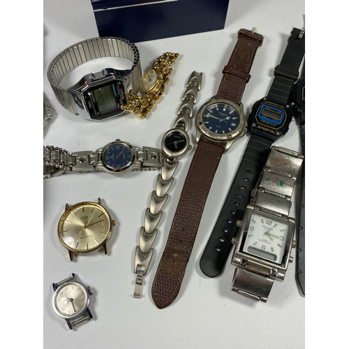 630 - A MIXED LOT OF VINTAGE WATCHES TO INCLUDE GUCCI, SEIKO, SEKONDA ETC