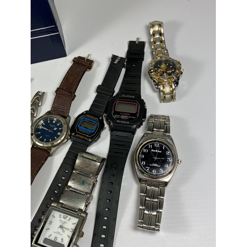 630 - A MIXED LOT OF VINTAGE WATCHES TO INCLUDE GUCCI, SEIKO, SEKONDA ETC