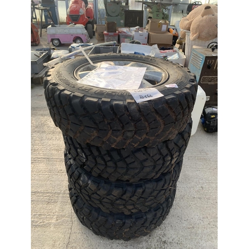 1393 - 4 WHEELS AND TYRES(FROM SUBARU FORESTER 4X4, GOOD CONDITION)  NO VAT