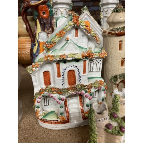 1115 - FIVE VINTAGE STAFFORDSHIRE COTTAGES, ETC