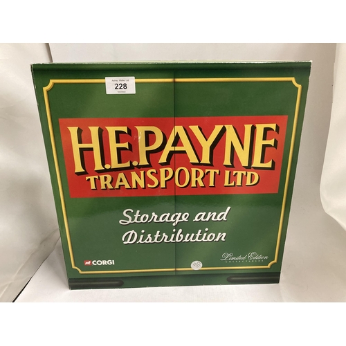 228 - A LIMITED EDITION BOXED CORGI SET H E PAYNE