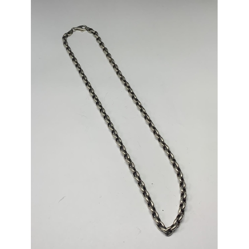 569 - A SILVER BELCHER CHAIN LENGTH 18 INCHES