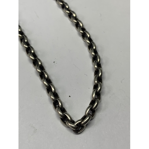 569 - A SILVER BELCHER CHAIN LENGTH 18 INCHES