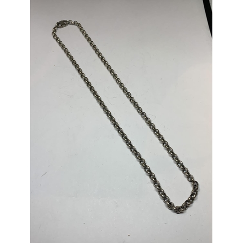 579 - A SILVER BELCHER CHAIN NECKLACE LENGTH 20 INCHES