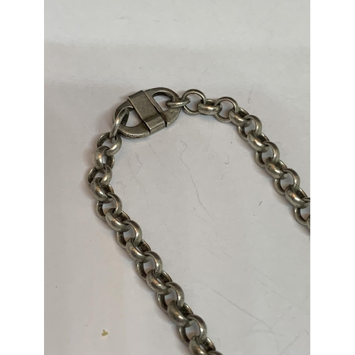 579 - A SILVER BELCHER CHAIN NECKLACE LENGTH 20 INCHES