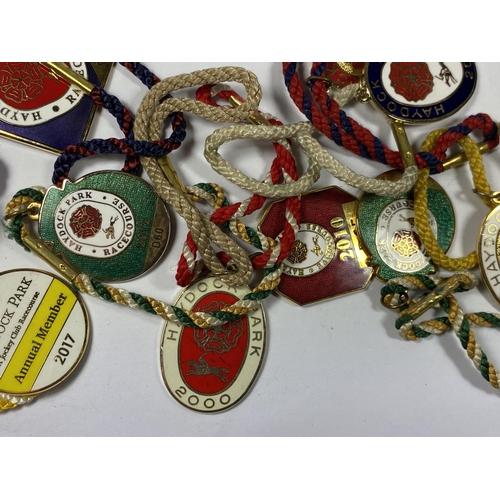 611 - TEN HAYDOCK RACECOURSE BADGES