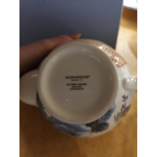 1041 - A BOXED WEDGWOOD 'BUTTERFLY BLOOM' TEAPOT