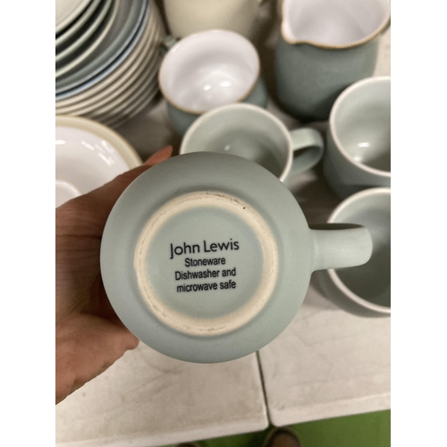 1166 - A JOHN LEWIS PART DINNER SET TO INCLUDE PLATES, BOWLS, CUPS, MILK JUGS, SUGAR BOWL, ETC