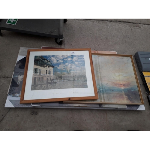 2138 - AN ASSORTMENT OF FRAMED PRINTS AND PICTURES