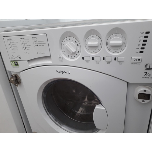 2354 - A WHITE HOTPOINT INTERGRATED WASHING MACHINE