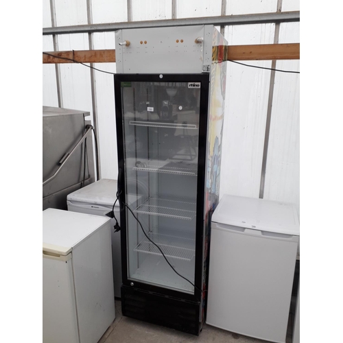 2363 - A RHINO GLASS FRONTED SHOP DISPLAY FRIDGE