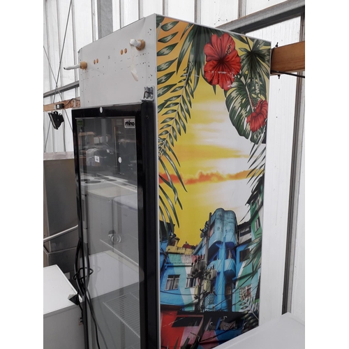 2363 - A RHINO GLASS FRONTED SHOP DISPLAY FRIDGE