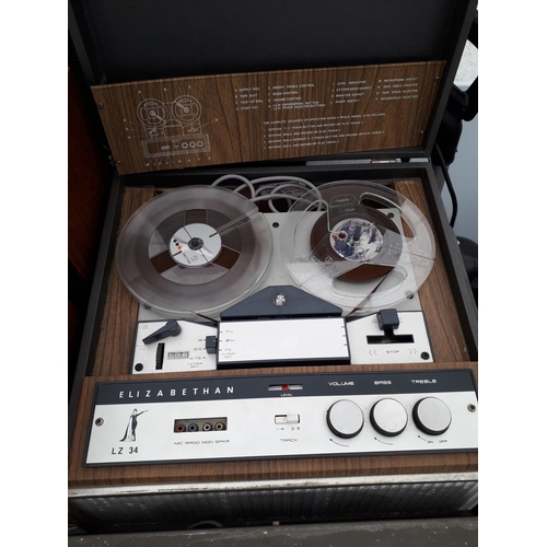 2389 - A PHILIPS RADIO, A PHILIPS TAPE TO TAPE PLAYER AND A PAIR OF WOODEN CASED PHILIPS SPEAKERS