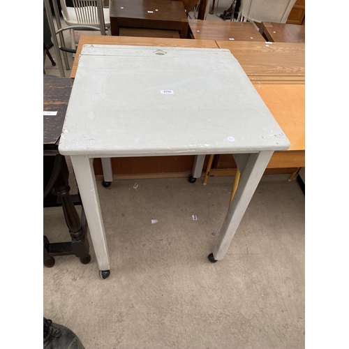 2755 - A MID 20TH CENTURY PAINTED CHILDS SCHOOL DESK