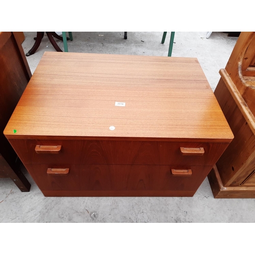 2819 - A RETRO TEAK G-PLAN CHEST OF TWO DRAWERS, 30