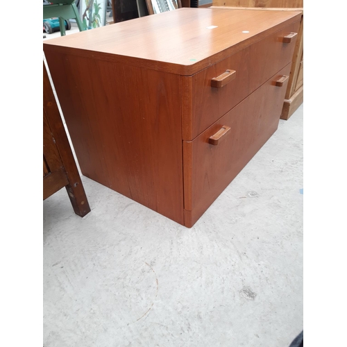 2819 - A RETRO TEAK G-PLAN CHEST OF TWO DRAWERS, 30