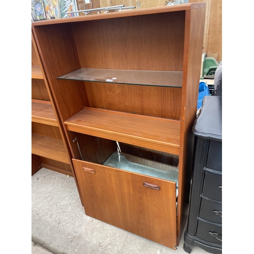 2850 - TWO RETRO TEAK G-PLAN UNIT TOPS AND CORNER UNIT