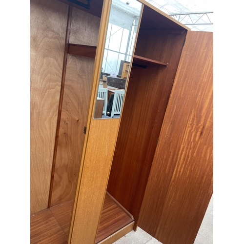 2857 - A RETRO 'SYMBOL' FURNITURE MIRROR DOOR WARDROBE