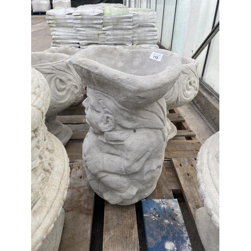 118 - A CONCRETE TOBY JUG PLANTER NO VAT