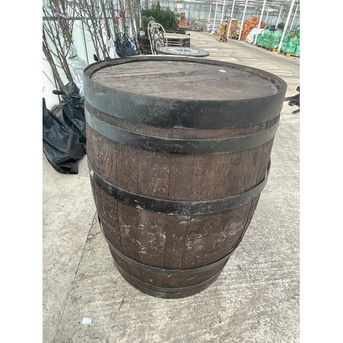 90 - AN OAK BARREL NO VAT