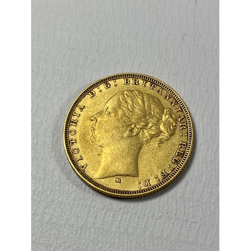 328 - A VICTORIAN 1881 GOLD FULL SOVEREIGN - MELBOURNE MINT