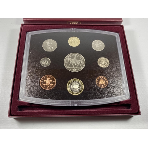 333 - A 2002 ROYAL MINT CASED PROOF COIN SET