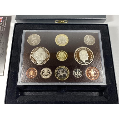 334 - A 2008 ROYAL MINT CASED PROOF COIN SET