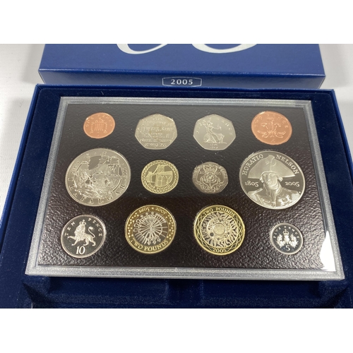 336 - A 2005 ROYAL MINT CASED PROOF COIN SET