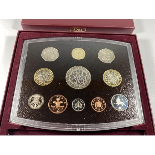 339 - A 2003 ROYAL MINT CASED PROOF COIN SET