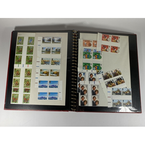 360 - A STAMP ALBUM CONTAINING A LARGE QUANTITY OF BRITISH MINT STAMPS