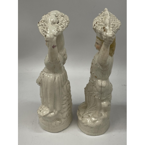 53 - A PAIR OF EARLY STAFFORDSHIRE FIGURES