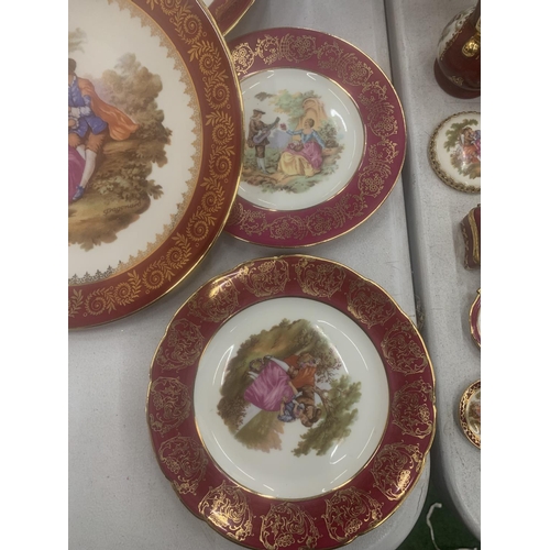 138 - A QUANTITY OF LIMOGES 'LOVERS SCENE' CABINET PLATES