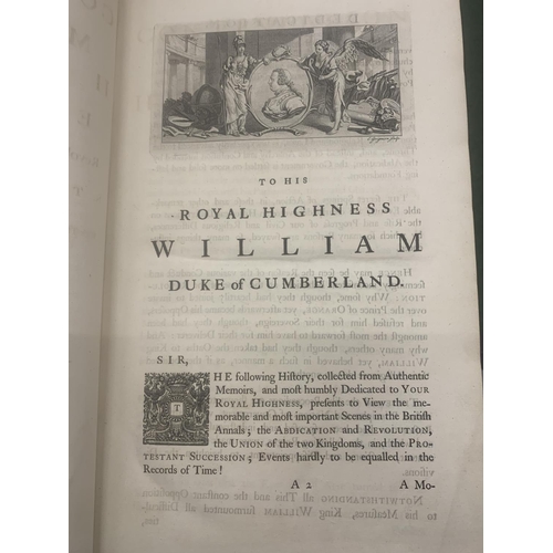 142 - TWO LARGE ANTIQUARIAN FOLIO LEATHER BOUND 'HISTORY OF ENGLAND' DATED 1751