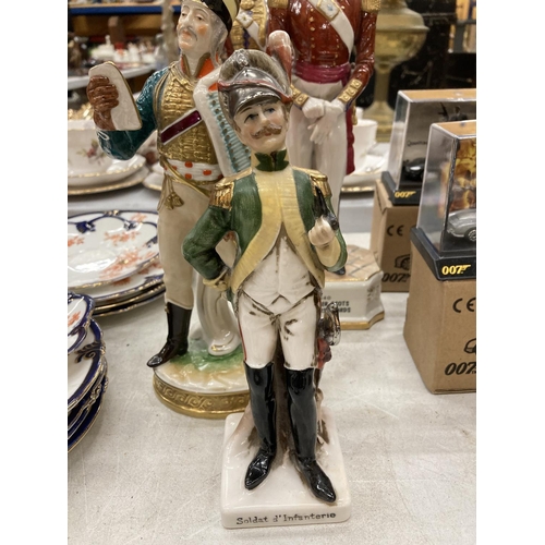 150 - FOUR CERAMIC SOLDIER FIGURES TO INCLUDE OFFICER 3RD GUARDS REGIMENT, OFFICER SCOTS FUSILIER GUARDS, ... 