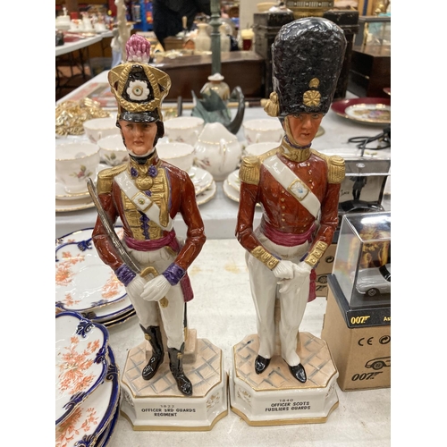 150 - FOUR CERAMIC SOLDIER FIGURES TO INCLUDE OFFICER 3RD GUARDS REGIMENT, OFFICER SCOTS FUSILIER GUARDS, ... 