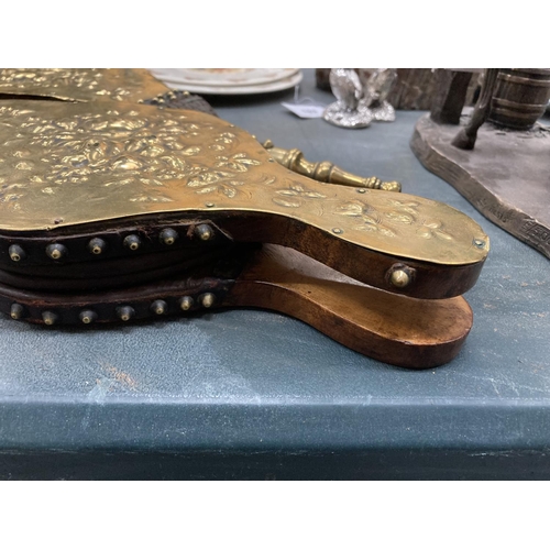 190 - A PAIR OF MATCHING VINTAGE BRASS BELLOWS