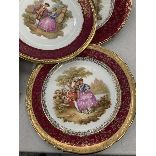 202 - A QUANTITY OF LIMOGES CABINET PLATES - 10 IN TOTAL