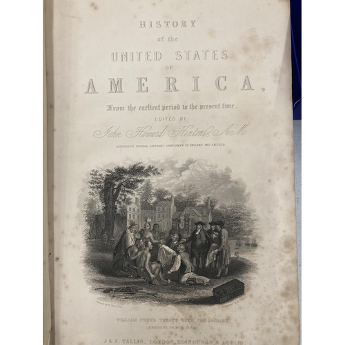 212 - SIX ANTIQUARIAN BOOKS 'THE HISTORY OF THE UNITED STATES' DATED 1848 EDITED BY JOHN HOWARD HINTON AND... 