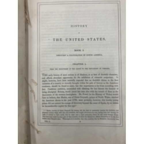 212 - SIX ANTIQUARIAN BOOKS 'THE HISTORY OF THE UNITED STATES' DATED 1848 EDITED BY JOHN HOWARD HINTON AND... 