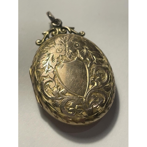 526 - A TESTED TO 9 CARAT GOLD LOCKET GROSS WEIGHT 4.93 GRAMS