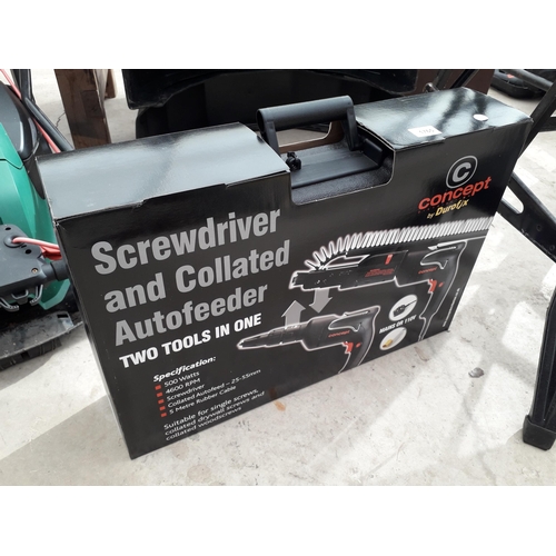 1765 - A NEW AND BOXED CONCEPT BY DUROFIX SCREWDRIVER AND COLLATED AUTOFEEDER