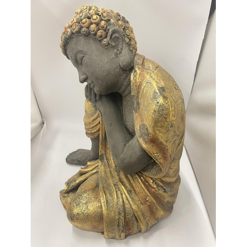 86 - A LARGE GILT DESIGN BUDDHA MODEL, HEIGHT 48CM