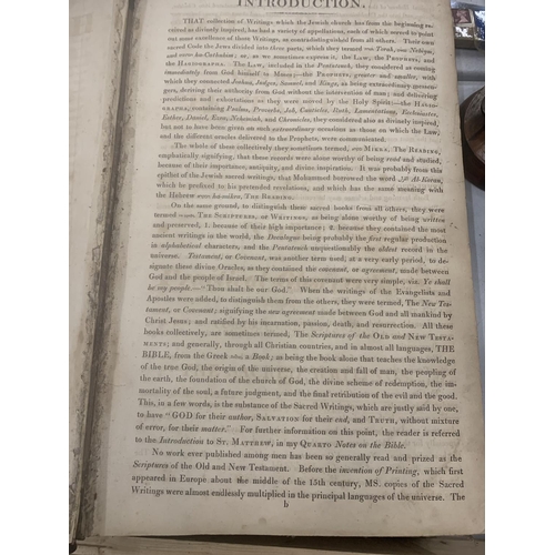 275 - A LARGE ANTIQUARIAN BIBLE OVER 200YEARS OLD PUBLISHED BY NUTTALL, FISHER AND DIXON, LIVERPOOL, 1813