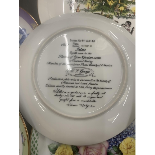 281 - A COLLECTION OF CABINET PLATES TO INCLUDE DANBURY MINT 'BOUQUETS OF THE WORLD' - 10 IN TOTAL