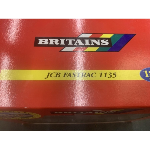 287 - A BOXED BRITAINS FARM MODEL JCB FASTRAC 1135 SCALE 1:32