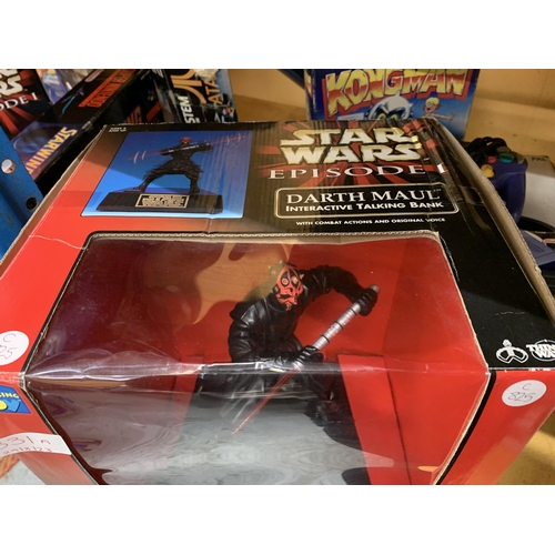 331A - A STAR WARS BOXED DARTH MAUL INTERACTIVE TALKING BANK - AS NEW IN BOX