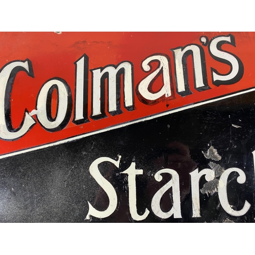 62 - A VINTAGE COLMAN'S STARCH ENAMEL SIGN