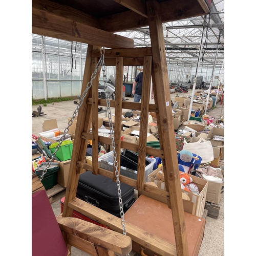 2023 - AN AS NEW EX DISPLAY CHARLES TAYLOR SWING SEAT WITH CANOPY *PLEASE NOTE VAT TO BE CHARGED ON THIS IT... 